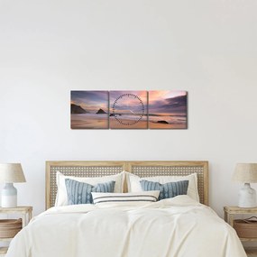 Tablou - Praia da Adraga (cu ceas) (90x30 cm)