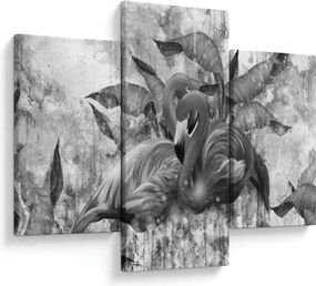 Tablou - Graffiti cu flamingo (90x60 cm)