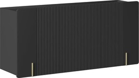 Comodă suspendată Malmi 150 cm cu trei uși - negru mat / auriu