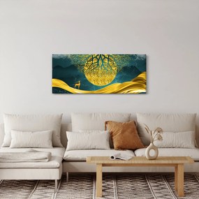 Tablou - Abstract, peisaj auriu (120x50 cm)