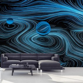 Fototapet - Abstract - linii albastre (147x102 cm)
