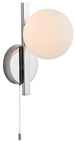 Aplică de perete pentru baie SPA Endon 94080, 1xG9/3W/230V, IP44, crom lucios