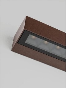Aplica exterior corten liniara 22cm IP65 LED CCT PRISMATIC