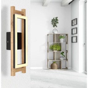 Aplica LED de perete design modern ILLA negru, maro