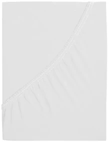 Cearceaf jersey pentru patut de copil EXCLUSIVE 70x140 cm alb