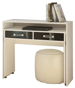 Masă PC Zoe (alb + Negru lucios). 780215