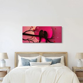 Tablou - Păsări îndrăgostite (120x50 cm)