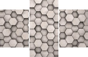 Tablou - Hexagoane design beton (90x60 cm)