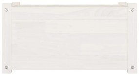 Jardiniera de gradina, alb, 60x31x31 cm, lemn masiv de pin 1, Alb