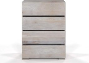 Comodă lemn masiv TerraCraft Stejar 3 Sertare, 80 × 45 × 108 cm - Stejar auriu