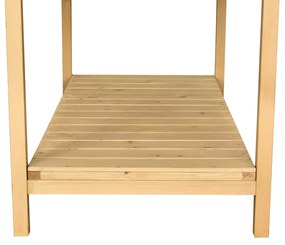 Outsunny Jardiniere pe picioare pătrată Potager cu raft dim. 110L x 46l x 76H cm 8 Compartimente & Insertii de irigare Lemn de Brad | Aosom Romania