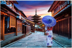 Tablou - Femeie asiatică (90x60 cm)