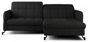 Canapea extensibila cu spatiu pentru depozitare, 225x105x160 cm, Lorelle R01, Eltap (Culoare: Negru pepit / Inari 96)