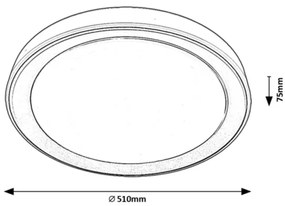 Rabalux EVEREST 3510-LED RGB – plafonieră LED reglabilă, 40W/230V, Wi‑Fi + telecomandă
