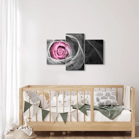 Tablou - Trandafir abstract, fucsia (90x60 cm)