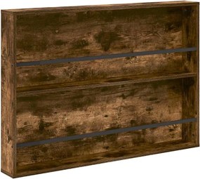 vidaXL Raft pentru reviste cu raft Stejar fumuriu 100 x 12 x 70 cm