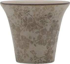 Ghiveci din ceramica, cu motive florale, D12cm, Melun