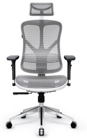 Scaun ergonomic DIABLO V-BASIC: alb-gri Diablochairs