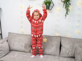 Salopeta copii CHRISTMAS ONESIE rosu - diverse marimi Marime: 122 - 128