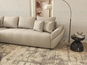 Colțar extensibil dumonde cu ladă de depozitare si sezut confortabil din spuma high-density, Berlin XL Enjoy Beige 350x185 cm