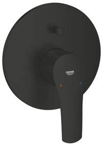 Baterie cada-dus incastrata Grohe Eurosmart negru mat fara corp ingropat