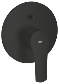 Baterie cada-dus incastrata Grohe Eurosmart negru mat fara corp ingropat