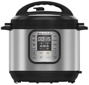 Multicooker Instant Pot DUO 6 112018201, 1000W, 5.7L, 13 programe, 7 functii, Sistem de siguranta, Argintiu/Negru