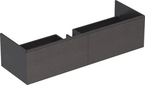 Dulap baza pentru lavoar suspendat Geberit Xeno2 gri 2 sertare 140 cm