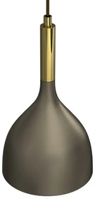 Lustră pe cablu NOAK 1xE27/15W/230V alamă/auriu