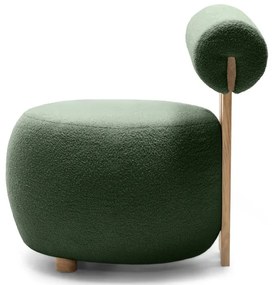 Fotoliu design verde închis HANNA, stejar