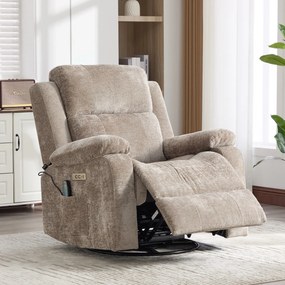 Fotoliu recliner electric dumonde cu funcție de balansare ,rotire și masaj în 8 puncte Arvo