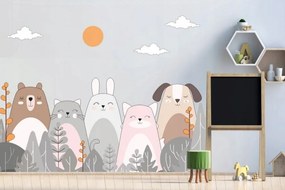 Autocolant de perete cu un motiv de animale drăguțe 60 x 120 cm