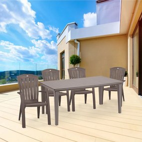 Set mobilier de grădină Futorini 4+1 cappuccino