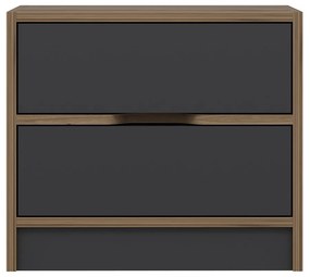 Noptieră Elina Walnut Anthracite