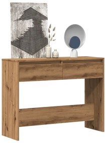vidaXL Măsuță consolă, stejar artizanal, 100x35x76,5cm, lemn prelucrat