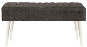 Masă de sufragerie extensibilă cu 2 scaune și 2 bănci Vlasta (alb + antracit). 1073083