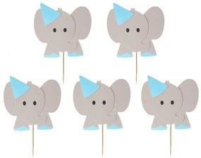 Animale Blue Bețișoare decorative Elefant 10 buc