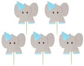 Animale Blue Bețișoare decorative Elefant 10 buc