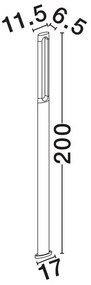 Stalp LED exterior din aluminiu antracit IP65 Dira H-200cm