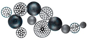 Decoratiune de perete Metal Bronte, Multicolor, 42x8x90 cm