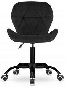 JAKS Scaun de birou din velur negru Noto