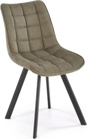 Scaun K549, verde/negru, stofa clasica/metal, 46x61x84 cm