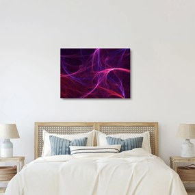 Tablou pe sticlă abstract cu linii curbe (70x50 cm)