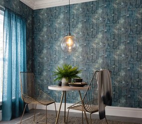 Tapet Glade, Lagoon Blue Luxury Tree, 1838 Wallcoverings, 5.3mp / rola