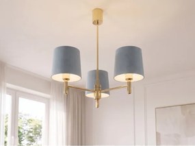 Brilagi - Lustră pe tijă MONTE 3xE27/60W/230V albastru/auriu
