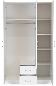 Dulap Miami 120x205 cm alb-alb