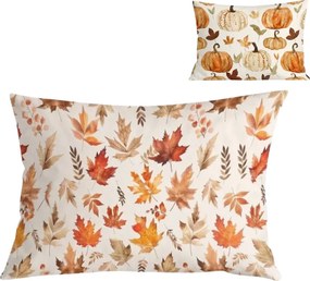 Fata de perna din flanel LEAVES & PUMPKINS 50x70 cm, colorat
