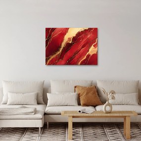 Tablou - Marmură roșu-auriu (70x50 cm)