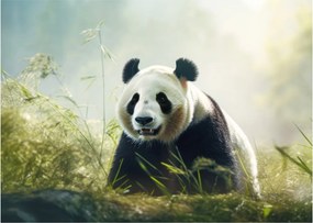 Tablou pe sticlă - Panda (70x50 cm)
