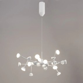 Lustra LED dimabil design modern ADN alb Medium